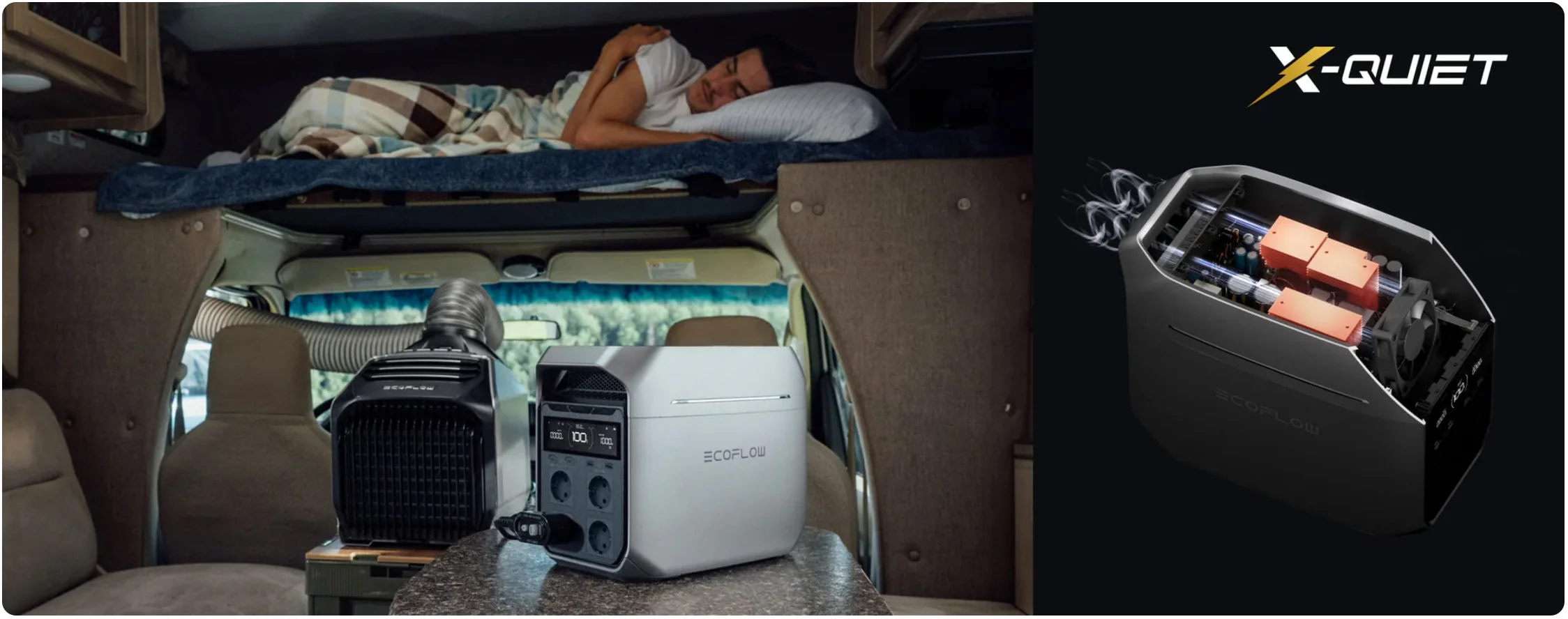 EcoFlow - DELTA 3 Plus - bateriová stanice s tichým chodem pro klidný spánek